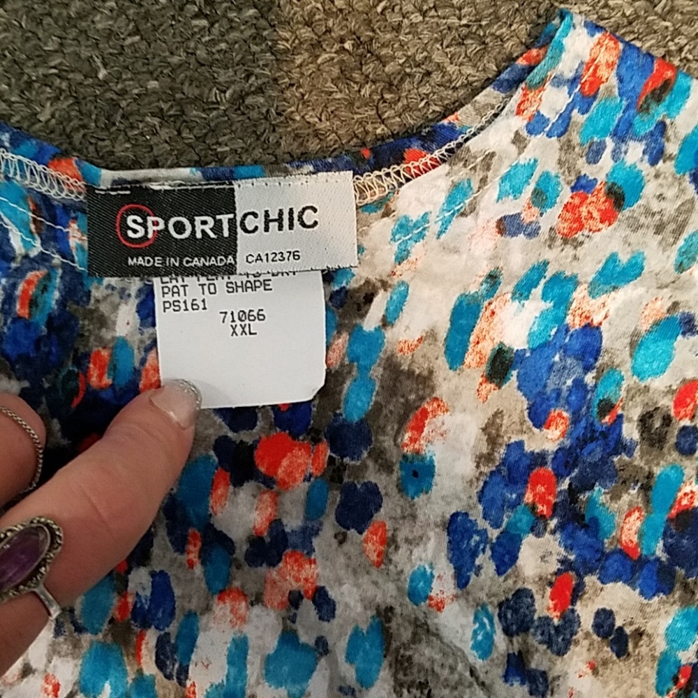 Chic Multi-Color 3/4 Sleeve Top - Picture 7 of 8